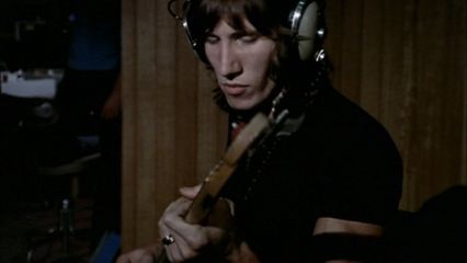 Roger overdubbing bass in "Eclipse" (1973)